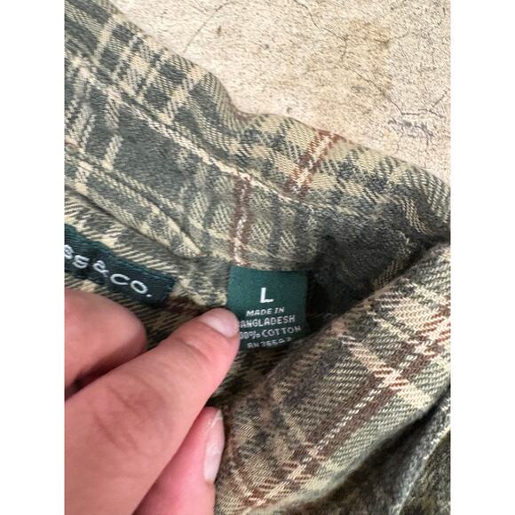 GH Bass & Co. Mens Vintage Lng Slv Plaid Button Up Shirt L - Picture 9 of 9